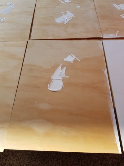 Gesso on panel as preparation